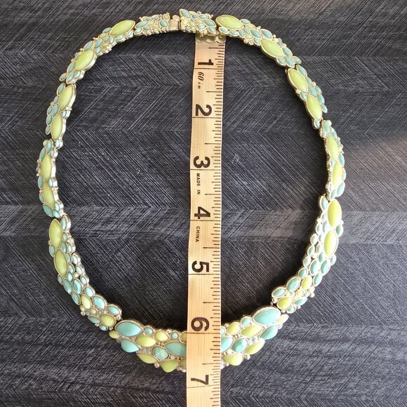 Banana Republic Statement Necklace - Turquoise & Chartreuse - Spring Collection - Picture 9 of 9